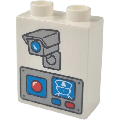 Lego Duplo 4066 Stein 1x2x2 Weiß Videokamera