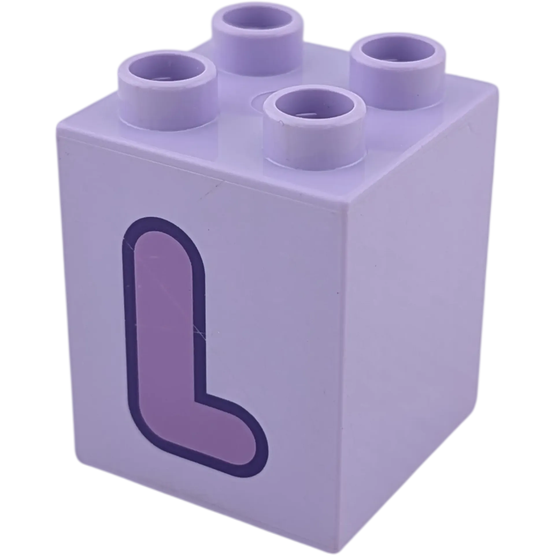 Lego Duplo 2x2x2 Stein Helllila Buchstabe L Lila
