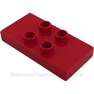 Lego Duplo 6413 Tischplatte 2x4 Rot mit 4 Noppen Fliesen