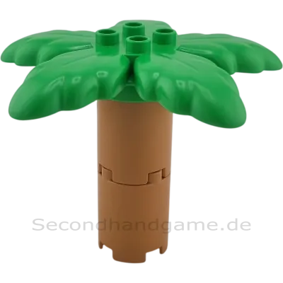 Lego Duplo Palme Stamm Hellbraun Mittelgrüne Blätter