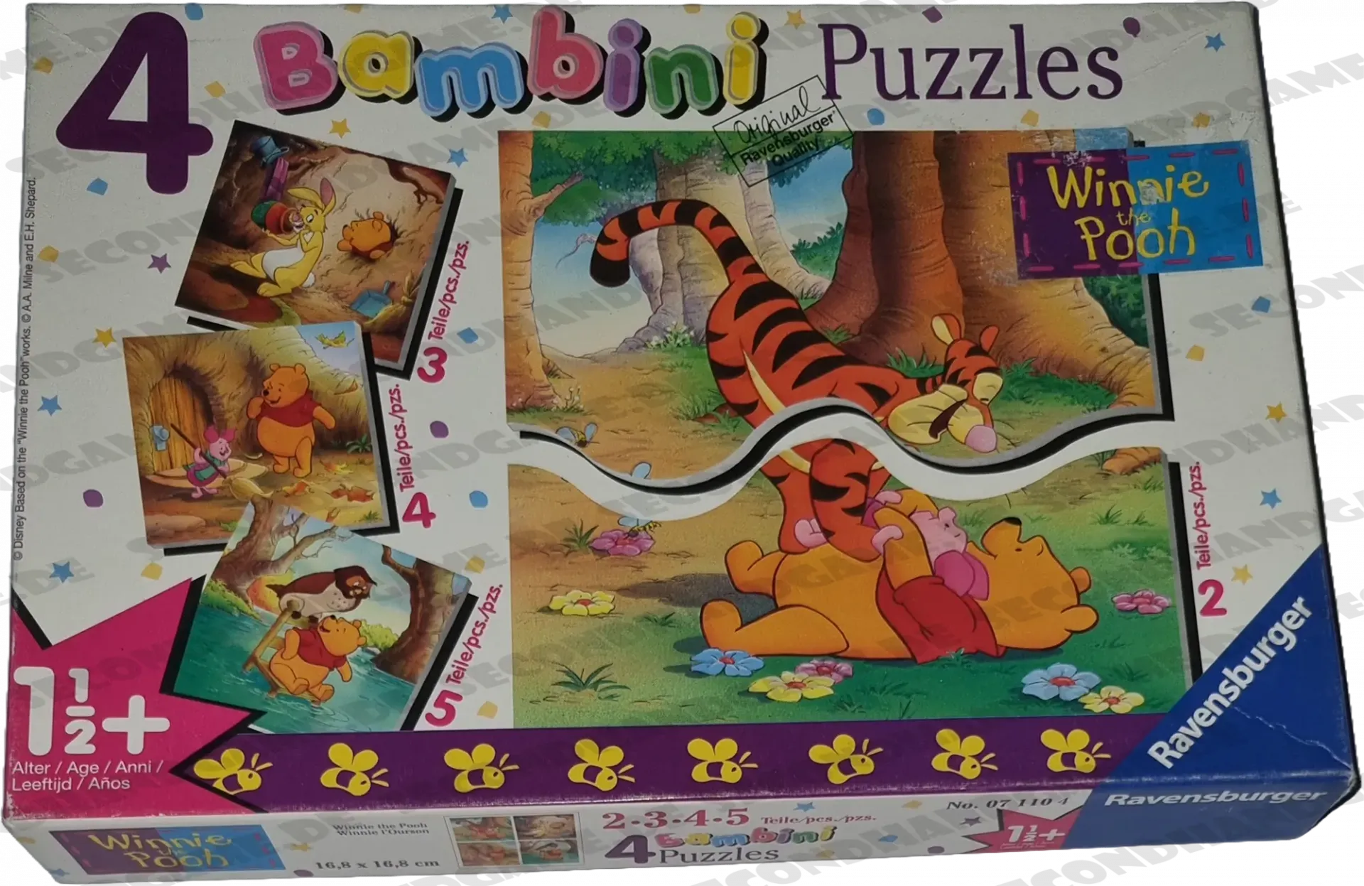 Ravensburger 4 Bambini Puzzle 2, 3, 4 und 5 Teile 071104 Winnie the Pooh