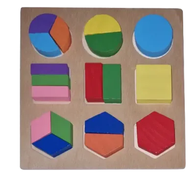Holzpuzzle 18 Teile Farben und Formen