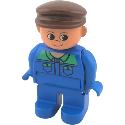 Lego Duplo Figur 4555 Blaumann grüner Kragen braune Cape