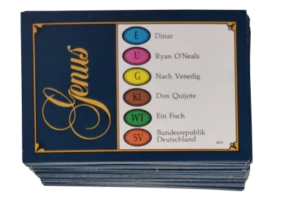 Parker Trivial Pursuit Genus Zusatz Karten