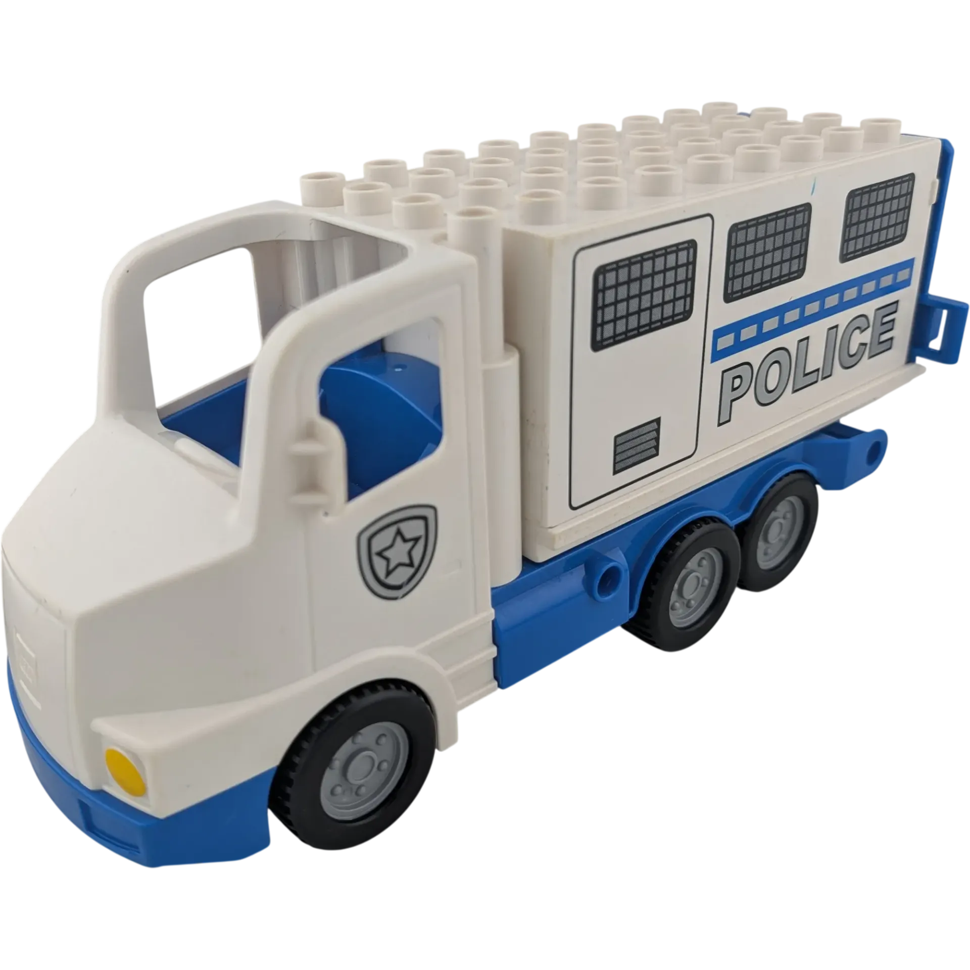 Lego Duplo Polizei Lastwagen Weiß Schwarz Blau, Gefangenentransport