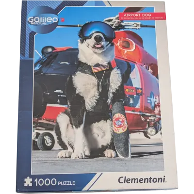 Clementoni Galileo Big Pictures Puzzle 1000 Teile 59087 Airport Dog