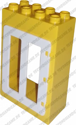 Lego Duplo Hauswand mit Tür Gelb Weiß
