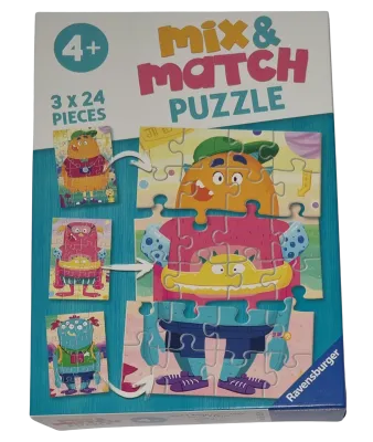 Ravensburger Mix & Match Puzzle 3 x 24 Teile 051359 Lustige Monster
