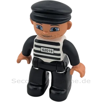 Lego Duplo Figur Mann 47394 Gefangener Verbrecher 62019 B-Ware