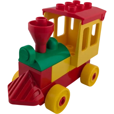 Lego Duplo Eisenbahn Zug Schiebelok Grün Rot Gelb