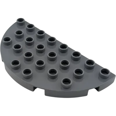 Lego Duplo 29304 Platte 4x8 Halbkreis Dunkelgrau