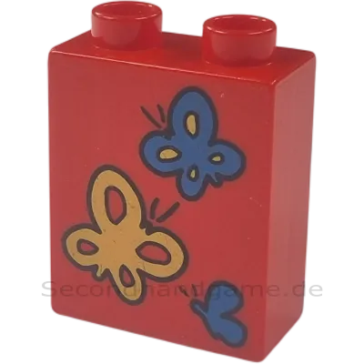 Lego Duplo 1x2 Stein Rot Schmetterlinge Tiere