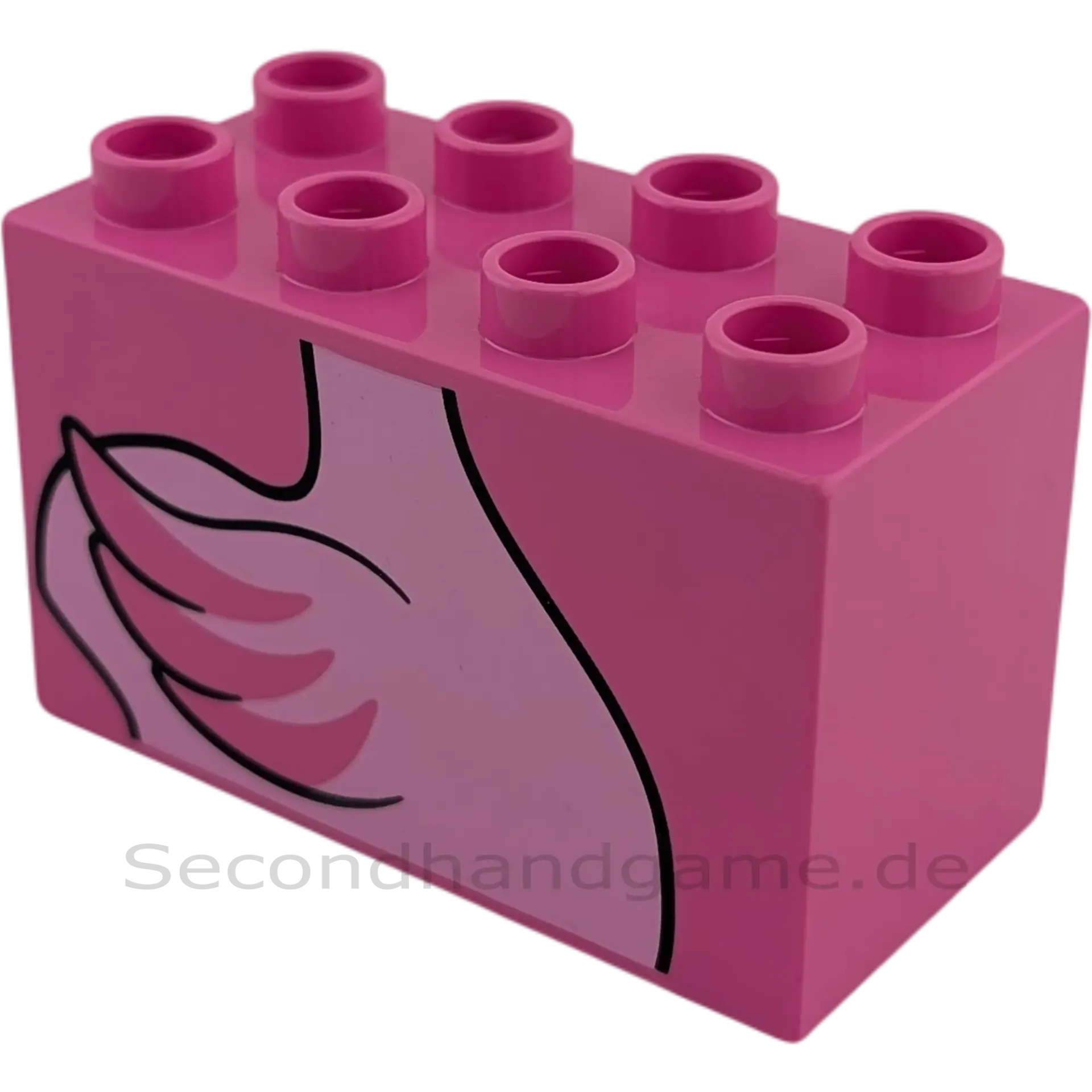 Lego Duplo 2x4x2 Doppelstein 31111 Pink Bedruckt mit Flamingo Bauch