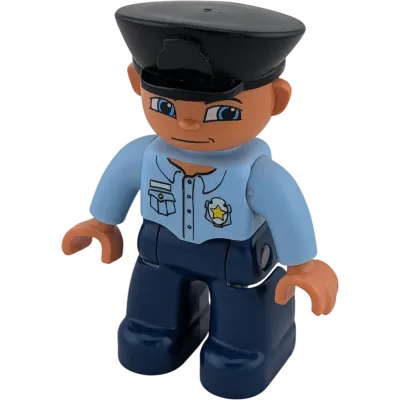 Lego Duplo Figur Mann 47394 Polizist Sheriff blaue Augen