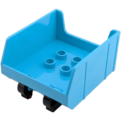 Lego Duplo 14094 + 13355 Anhänger Aufsatz Container Azur Kippbar