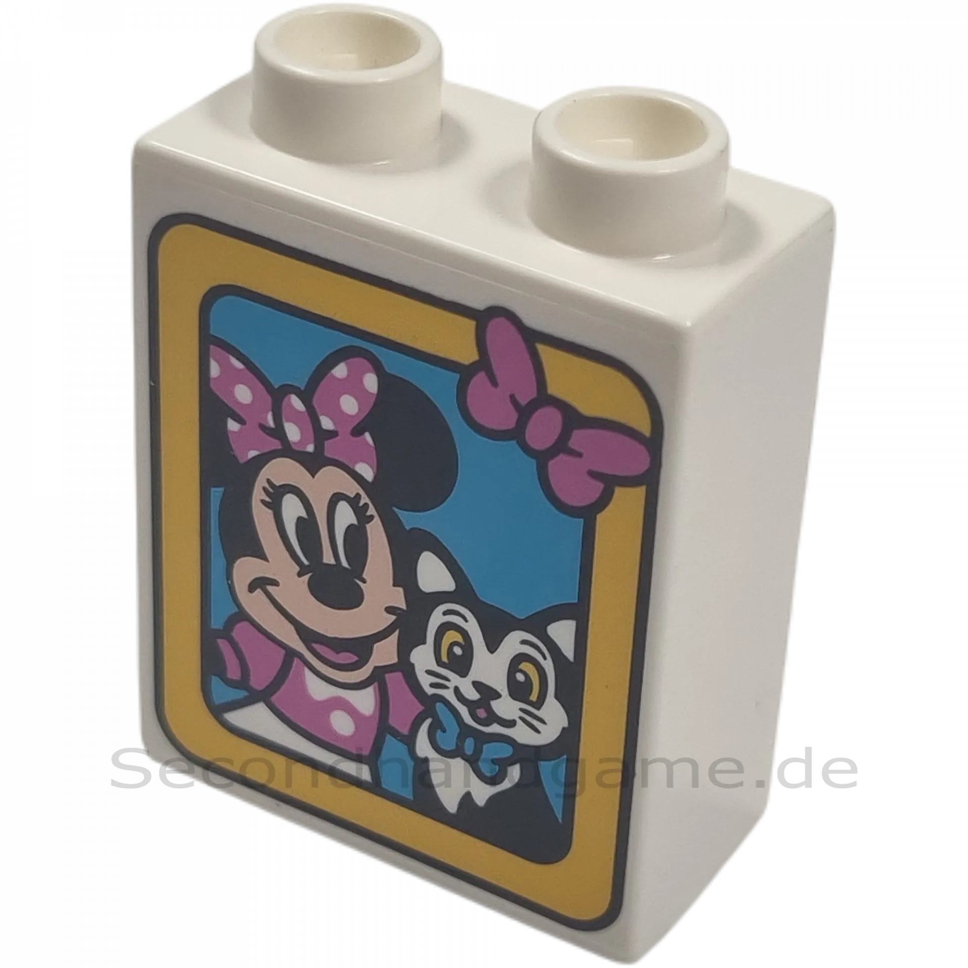 Lego Duplo Weiß 1x2 Stein Minnie Mouse und Katze 4066