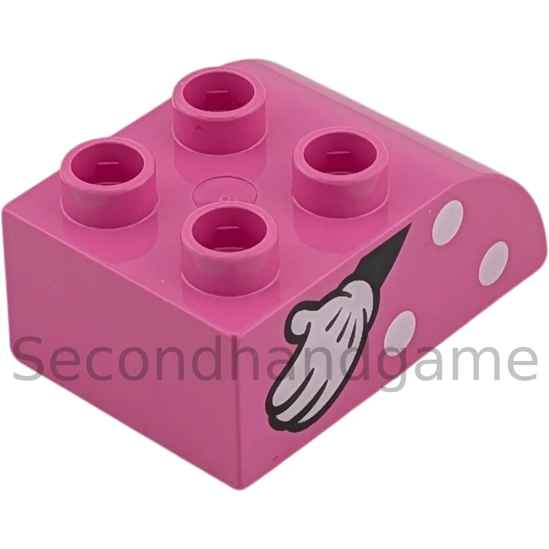 Lego Duplo 2302 Rundstein 2x3 Pink Arm von Minnie Mouse Links