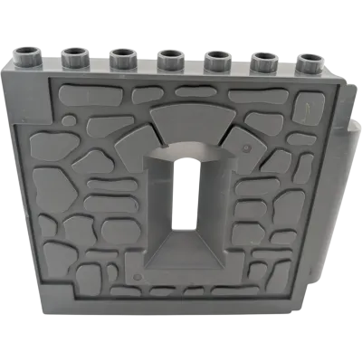 Lego Duplo Hauswand Burg Grau mit Guckloch