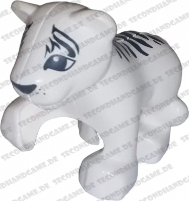 Lego Duplo Tiger Weiß mit schwarzen Streifen Schneetiger