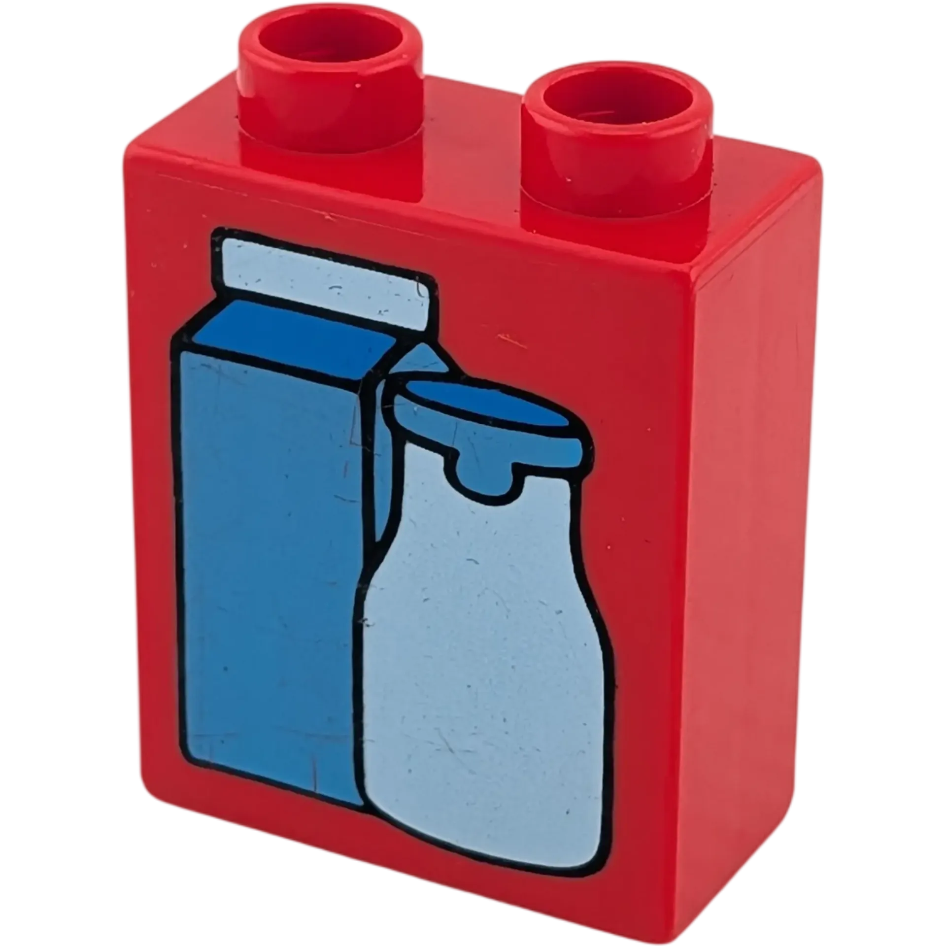 Lego Duplo  1x2 Stein Rot Milch B-Ware 4066