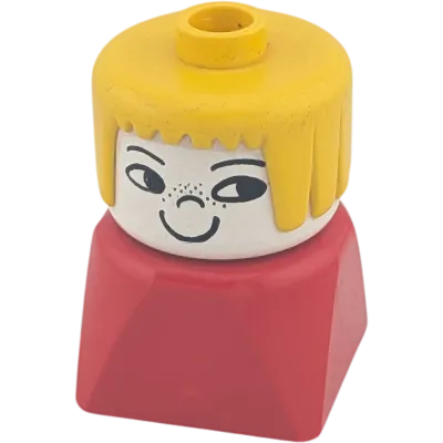 Lego Duplo ältere Figur Frau Mädchen mit rotem Kleid