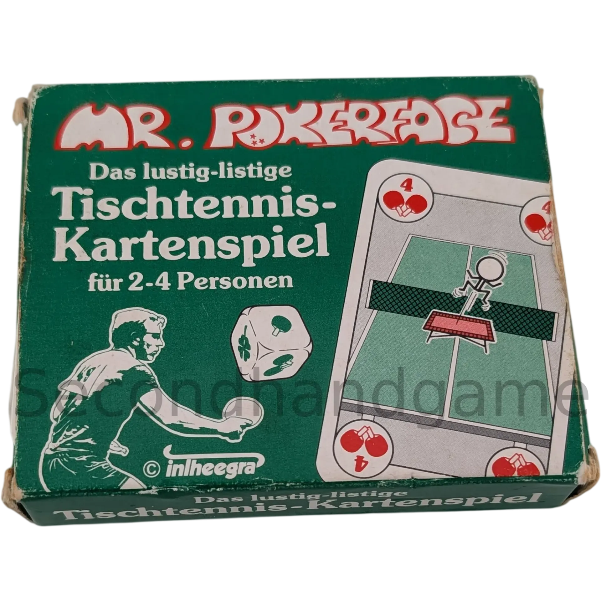 inlheegra Mr. Pokerface Das lustig-listige Tischtennis-Kartenspiel