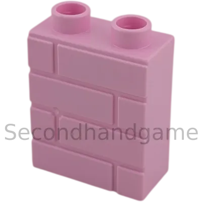 Lego Duplo 4066 Stein 1x2x2 Rosa Mauer Rückseite Regal