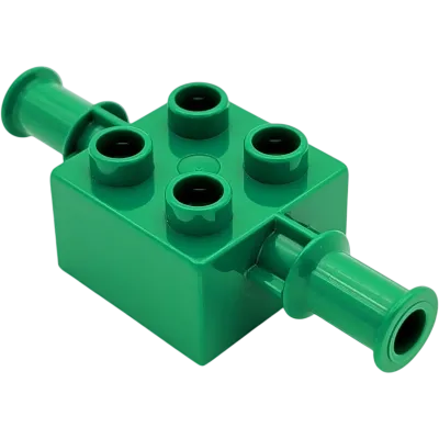 Lego Duplo 40637 Stein Dunkelgrün mit Arm rechts und links Noppe Pin beidseitig