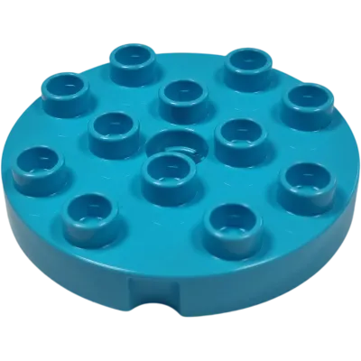 Lego Duplo 98222 Platte Rund mit Loch Kreis 4x4 Azur