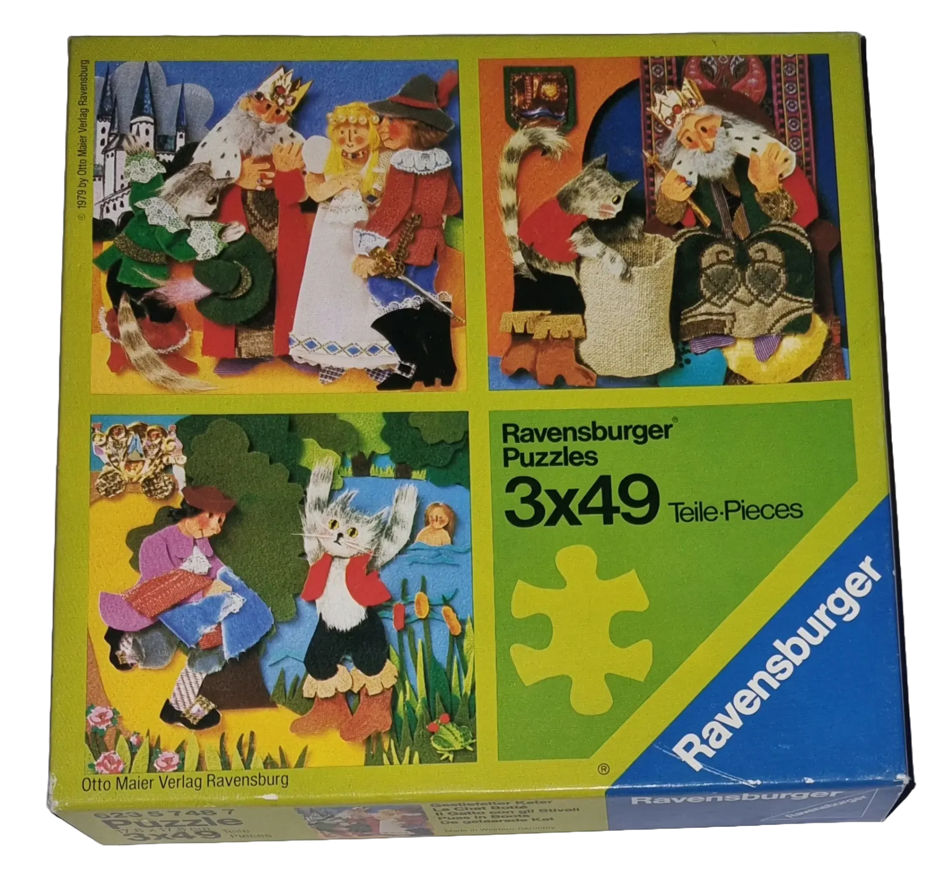 Ravensburger Gestiefelter Kater Puzzle 3x49 Teile 62357487
