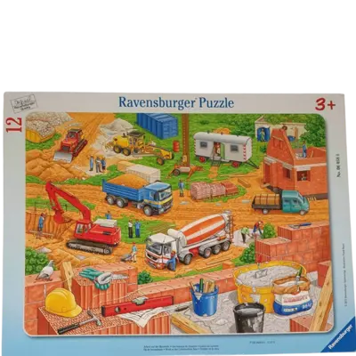 Ravensburger Rahmenpuzzle 060580 Auf der Baustelle 12 Teile
