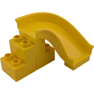 Lego Duplo Kurvenrutsche Gelb mit Treppe