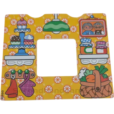 Lego Duplo Kulissen-Tapete / Einlage – Küche mit Oma & Opa (Teile-Nr. 13586pb04 / Set 10505)