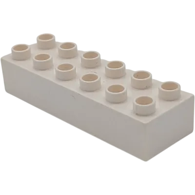 Lego Duplo 2300 Baustein 2x6 Weiß
