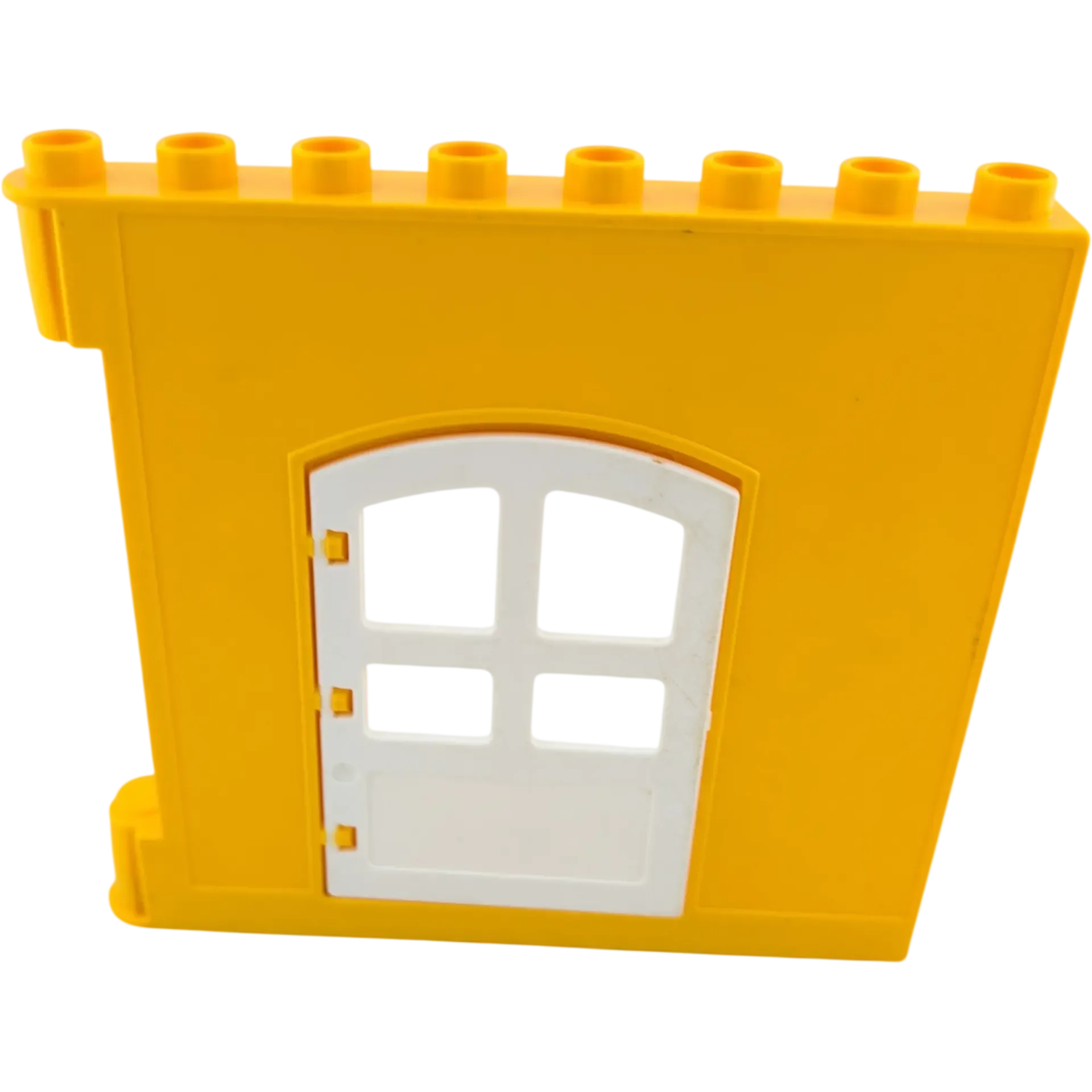Lego Duplo Hauswand gelborange mit weißer runder Tür