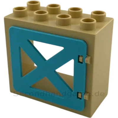 Lego Duplo 61649 Fenster 2x4 Beige Azur X-Fenster