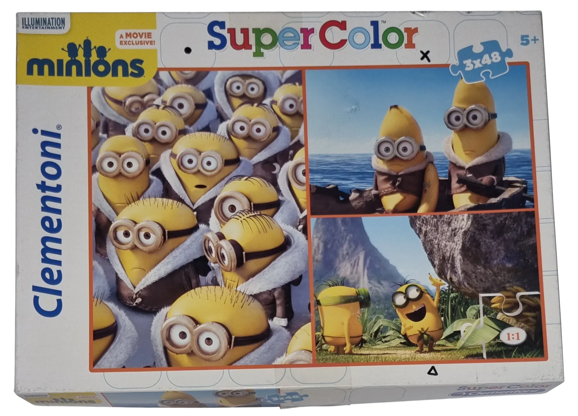 Clementoni Super Color Puzzle Minions 3x48 Teile 25205