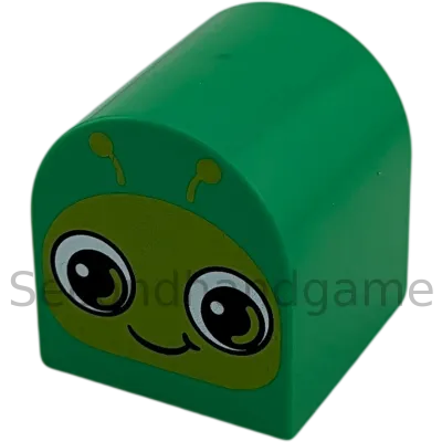Lego Duplo 3664 Rundstein 2x2x2 Mittelgrün mit Gesicht Raupe