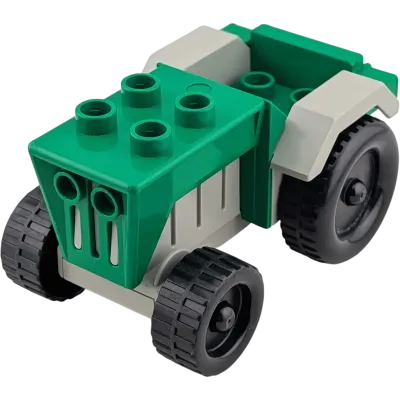 Lego Duplo Traktor Dunkelgrün Grau