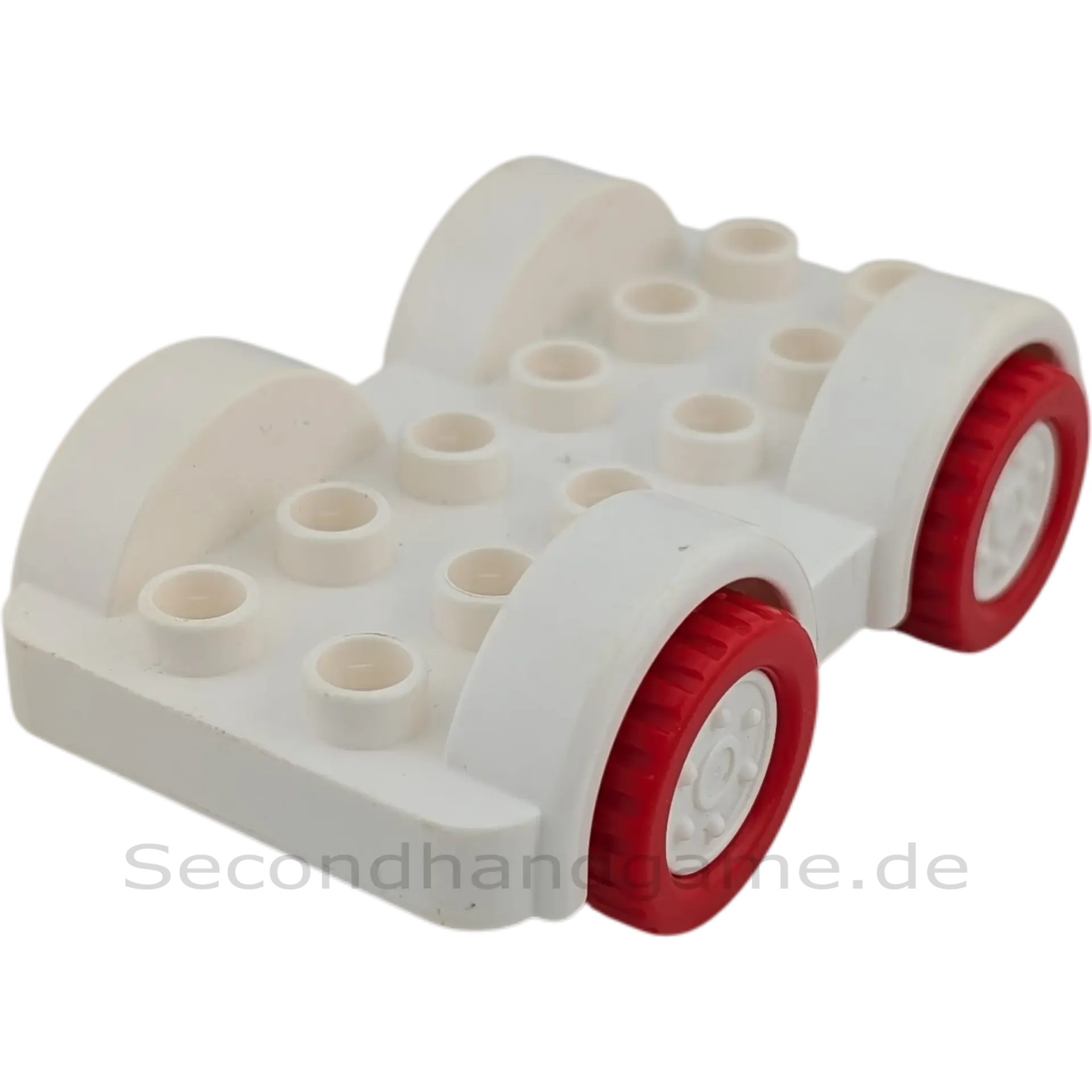 Lego Duplo 11841 Auto Weiß Rot Weiße Räder Unterteil Fahrzeug