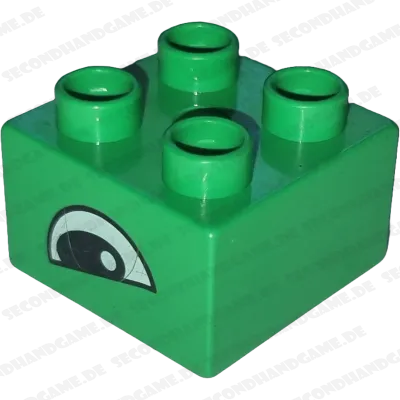 Lego Duplo 2x2 Stein Mittelgrün Halbes Auge