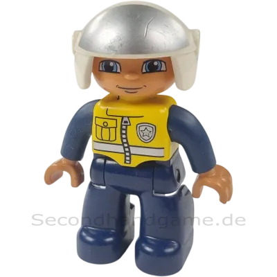 Lego Duplo Figur Mann Polizist Sheriff mit Helm
