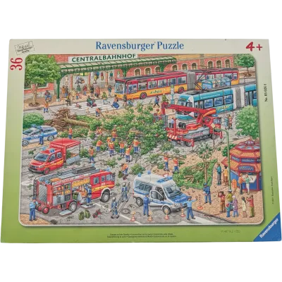 Ravensburger Rahmenpuzzle Einsatz auf der Straße 36 Teile 050260