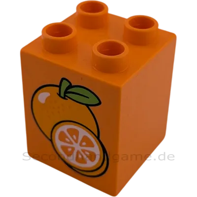 Lego Duplo 2x2x2 Doppelstein Orange Apfelsinen Orangen