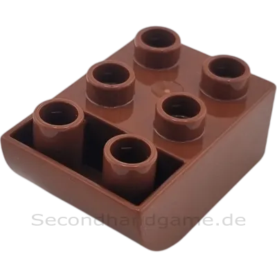 Lego Duplo 98252 Stein 2x3 gebogene Unterseite Dunkelbraun