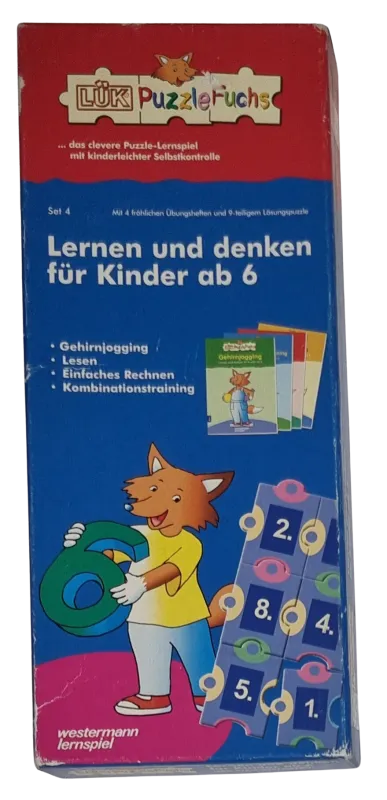 Lük Puzzle Fuchs Lernen und Decken für Kinder ab 6 Jahren 