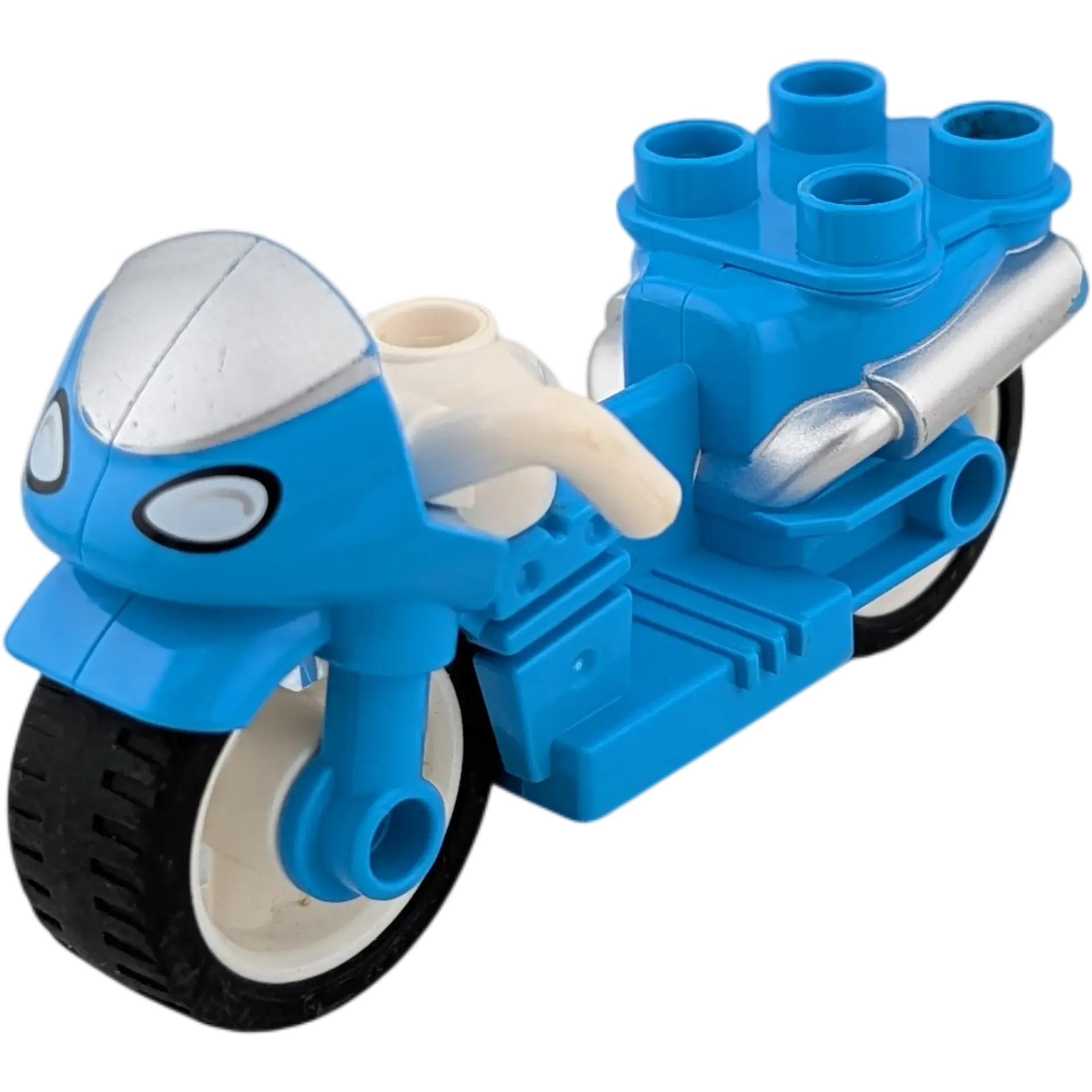 Lego Duplo Motorrad Mofa Blau Weiß