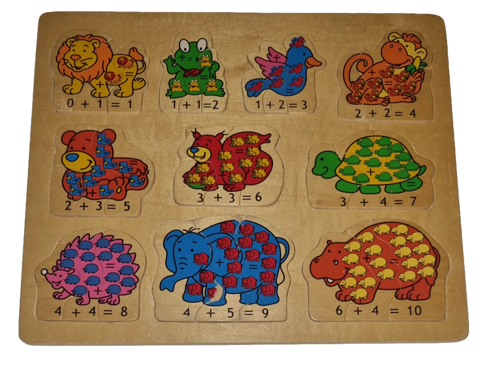 Tiere Rechenpuzzle Holzpuzzle 30 Teile