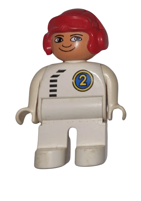 Lego Duplo Figur Mann 47394 Pilot Team Blau 2 Rennsport