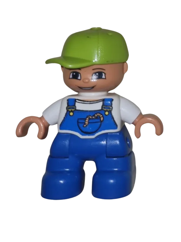Lego Duplo Figur Junge 47394 Kind Latzhose mit Wurm